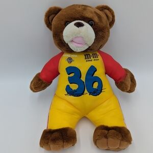 Vintage 1998 Ernie Irvan M&Ms #36 NASCAR Racing Plush Bear Pedigree Toy